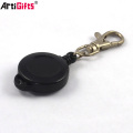 Promotional retractable plastic badge holder with metal dog hook